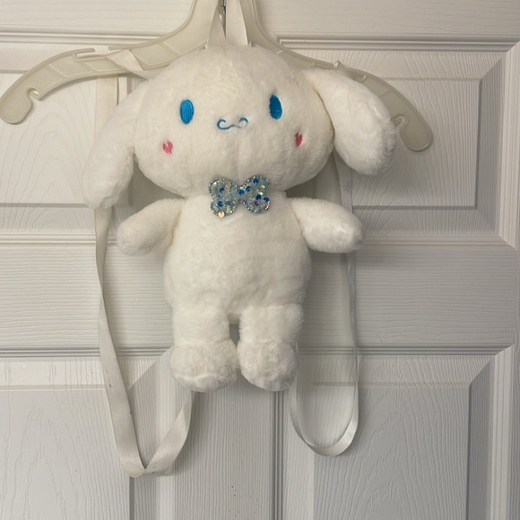 Cinnamoroll Stuffie Back Pack with zipper in the head, adjustable ribbon straps! - Picture 3 of 8